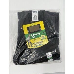 Men's Wrangler Cowboy Cut Slim Fit Stretch 30x30 Black Jean 938BLK